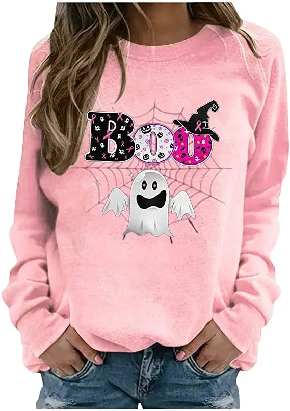 Pink Ribbon Breast Cancer Awareness Long Sleeve Breast Cancer Awareness Shirts for Women Wear Month T-Shirt In October