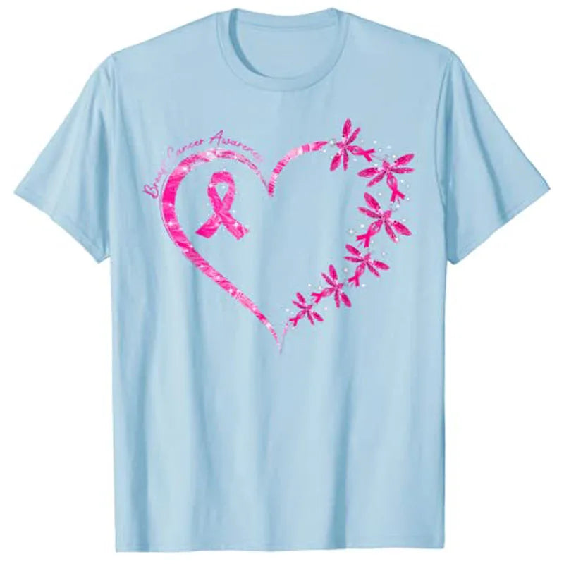 the DRAGONFLY HEART - Breast Cancer Awareness Dragonfly T-Shirts