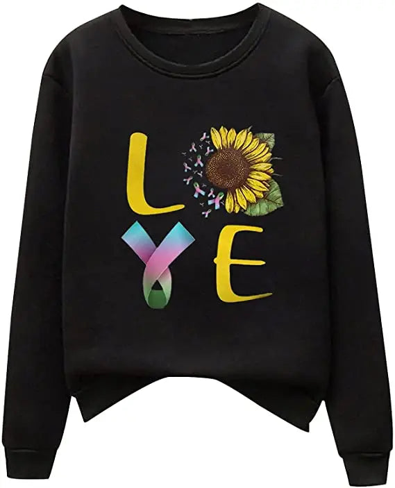 Pink Ribbon Breast Cancer Awareness Long Sleeve Breast Cancer Awareness Shirts for Women Wear Month T-Shirt In October