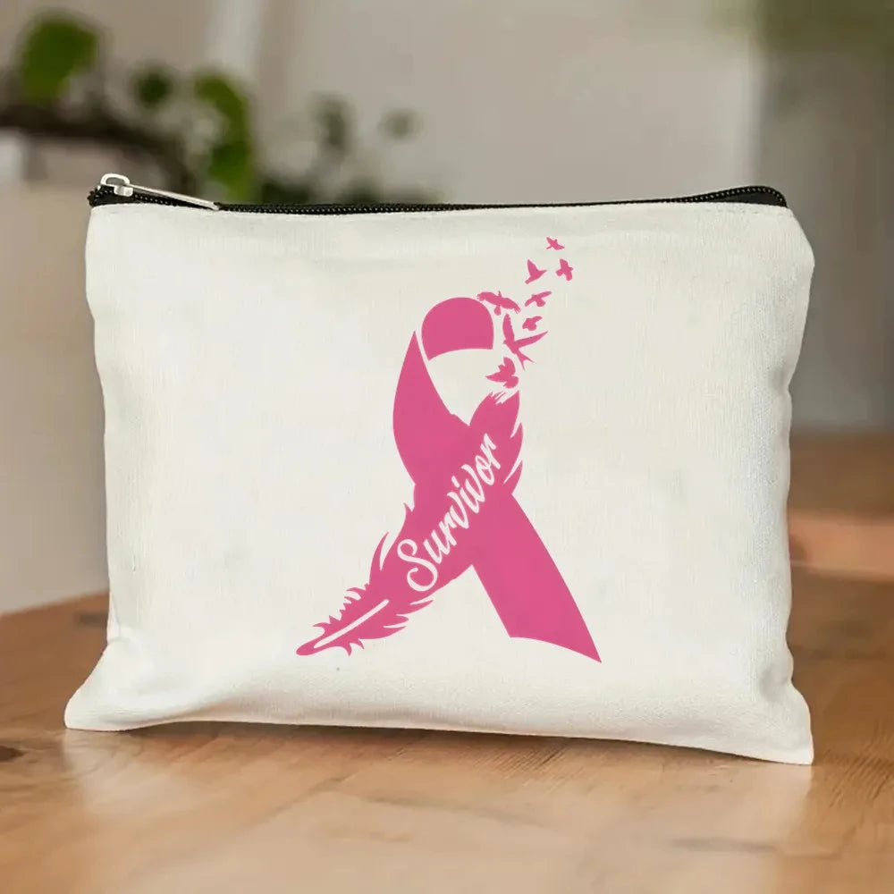 the TOTER - Pink Breast Cancer Awareness Printed Tote Women's Fashion