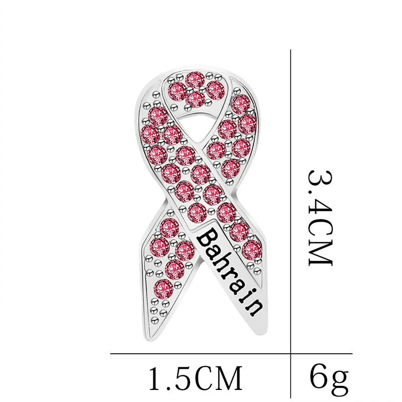 the SPARKLE - Breast Cancer Awareness Jewelry Pink Ribbon Rhinestone Brooches, Women's Metal Badge Pins, Fundraisers Events Gift
