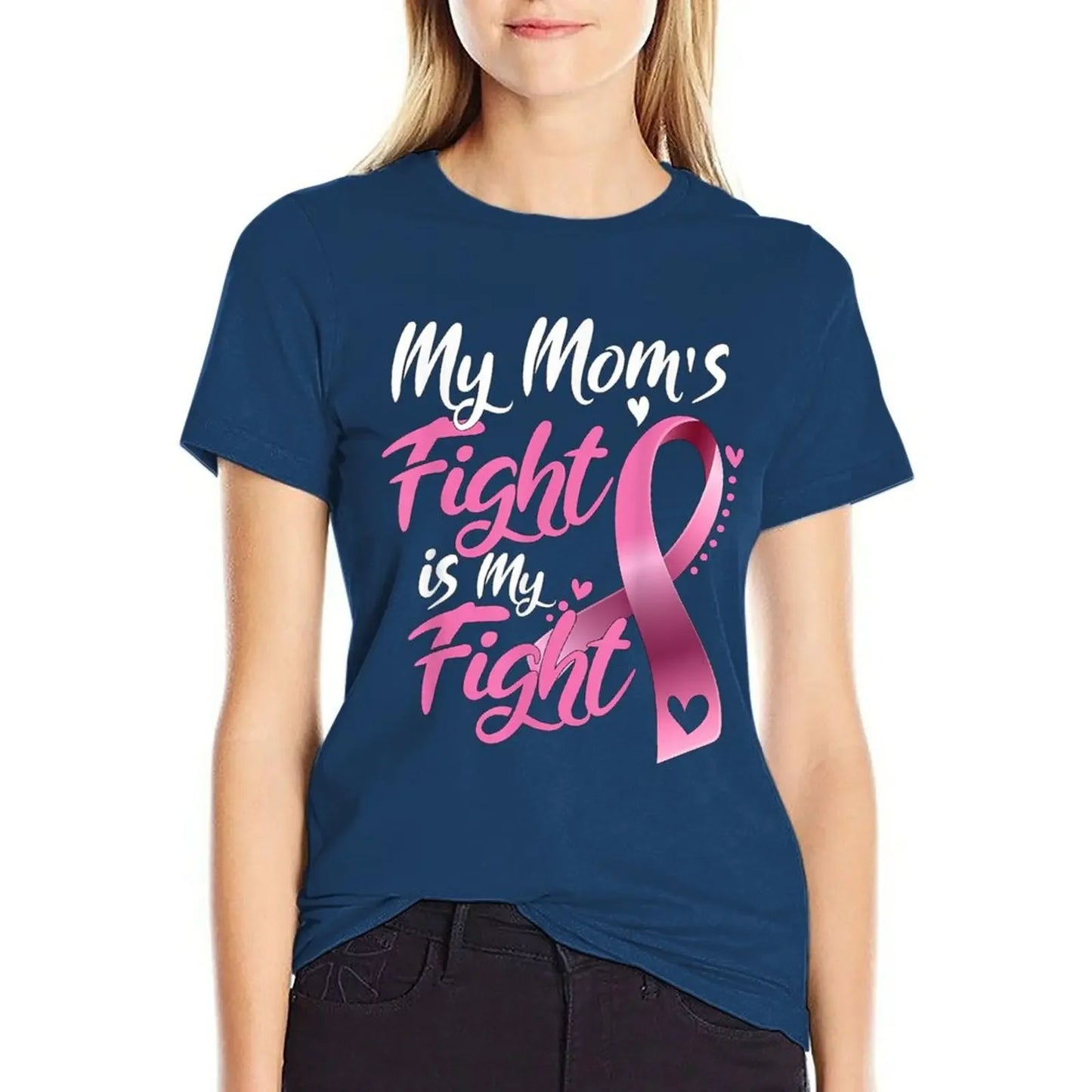the MY MOM'S FIGHT - Breast Cancer Awareness T-Shirt