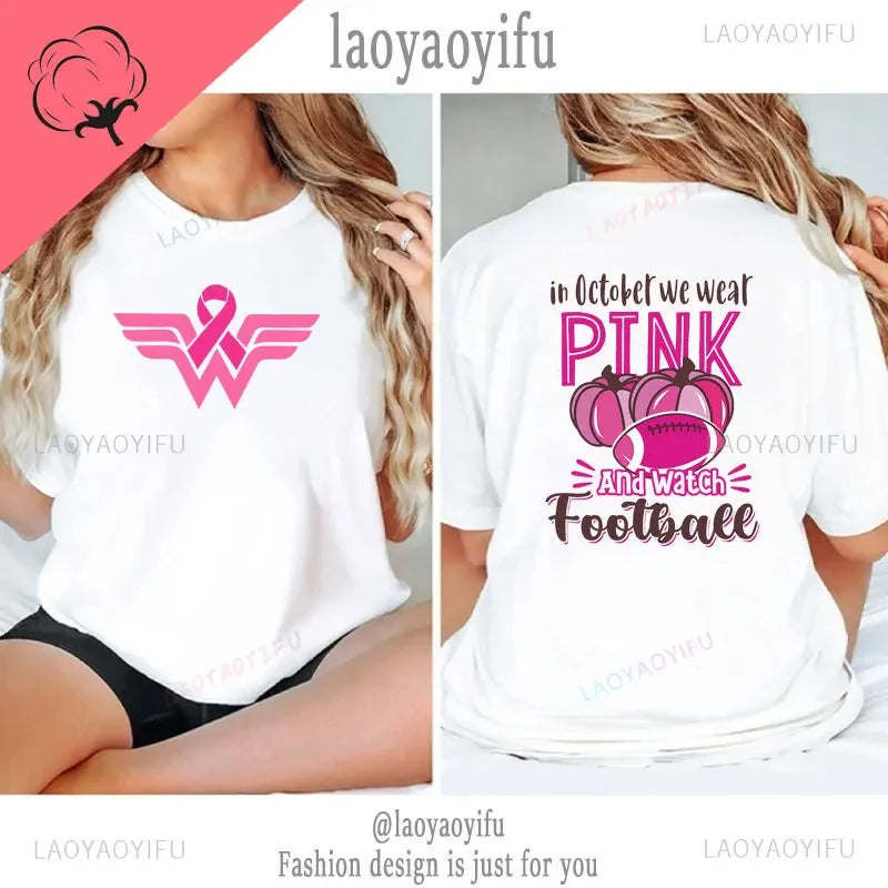 the WARRIOR COLLECTION - Breast Cancer Awareness Printed T-Shirts for Women