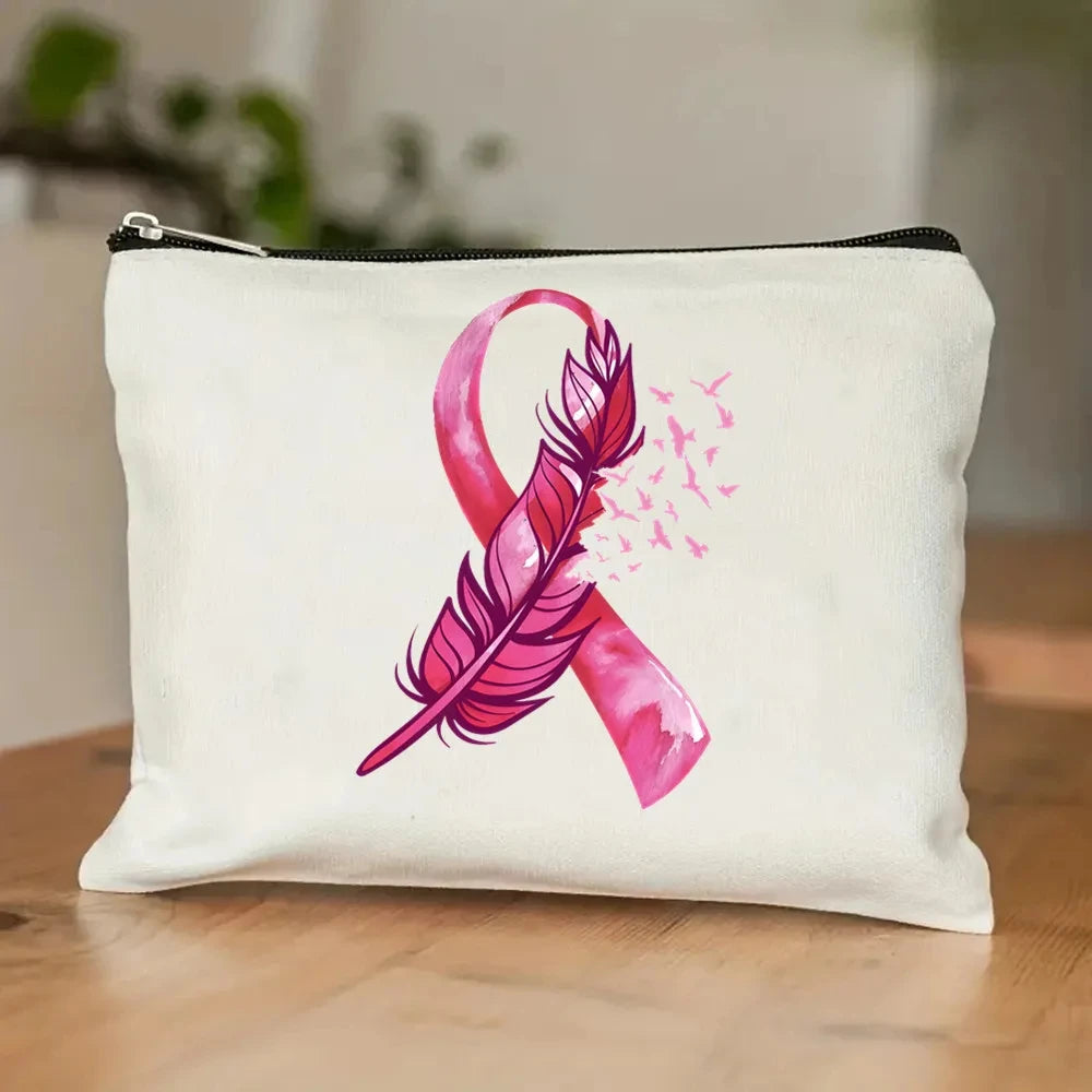 the TOTER - Pink Breast Cancer Awareness Printed Tote Women's Fashion