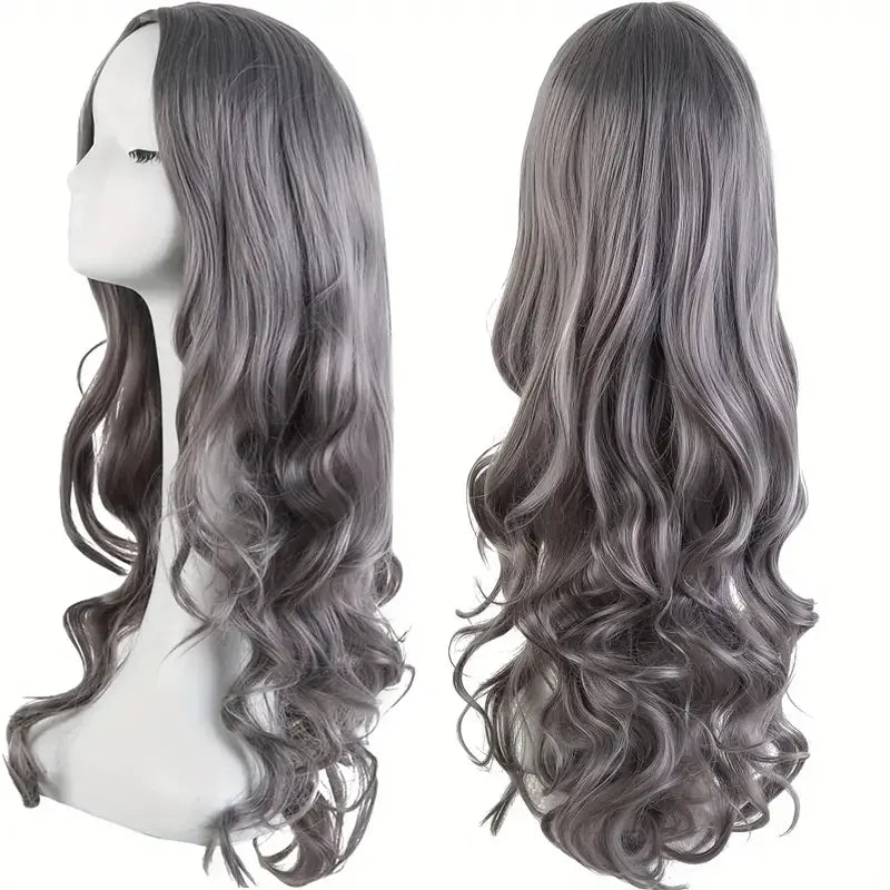 the BARBIE - Women's Synthetic Black Blonde Long Curly Wig, 27-Inch-Long Curly Wig, Women's Fancy Dress Wig, Glamorous Synthetic Hair Wig