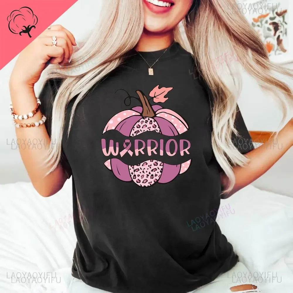 the SPOOKY HANDS - Skeleton Hands Pink Ribbon T-Shirt Breast Cancer Awareness