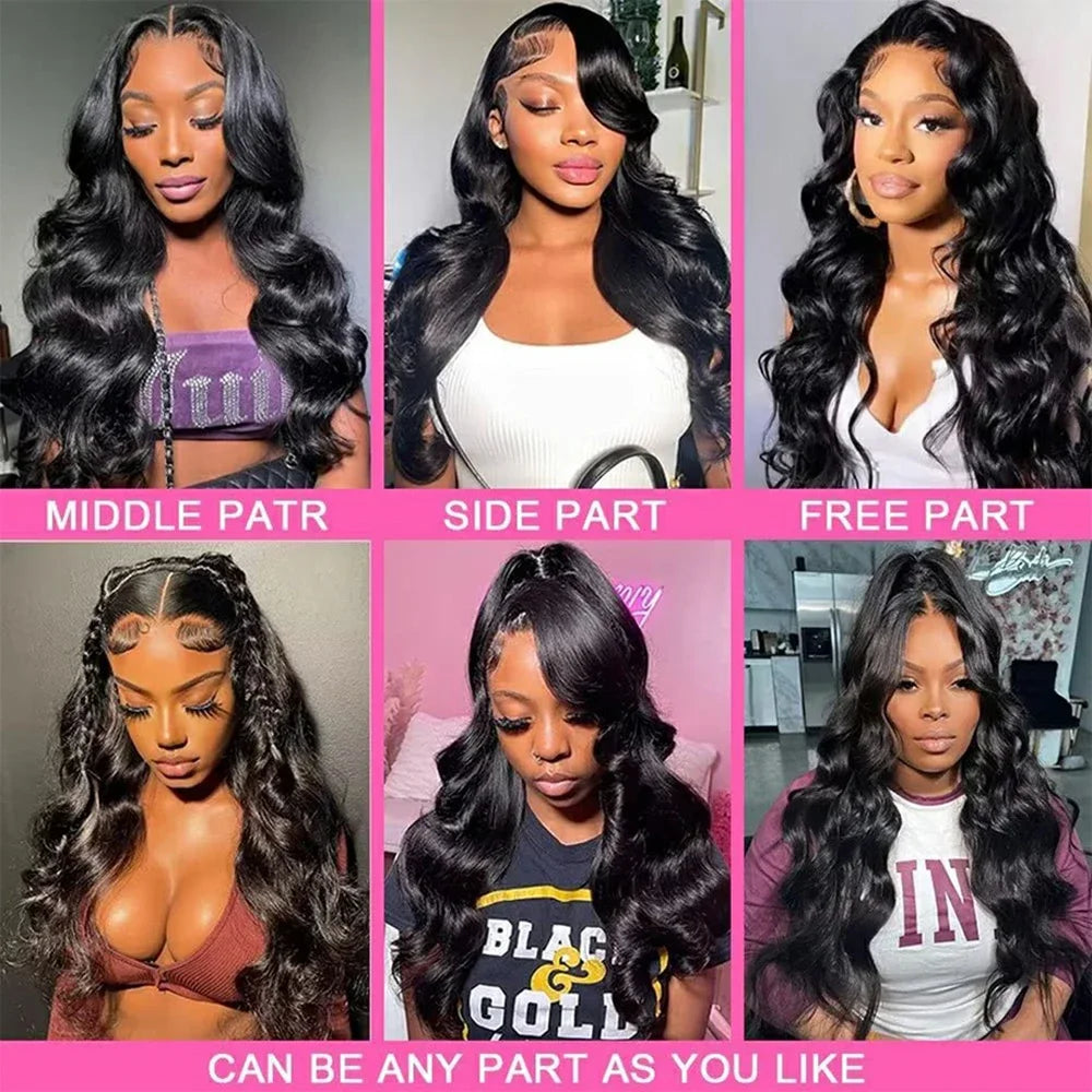 the CHLOE - 250 Density 30 40 Inch 13x6 Transparent HD Lace Frontal Body Wave Wigs, Human Hair Remy 13x4 Lace Front Wig for Women