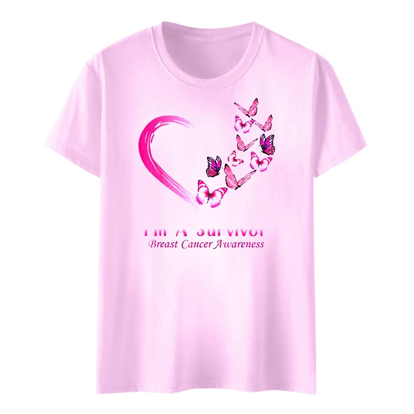 the HEART BUTTERFLY - Breast Cancer Awareness T-Shirts for Women
