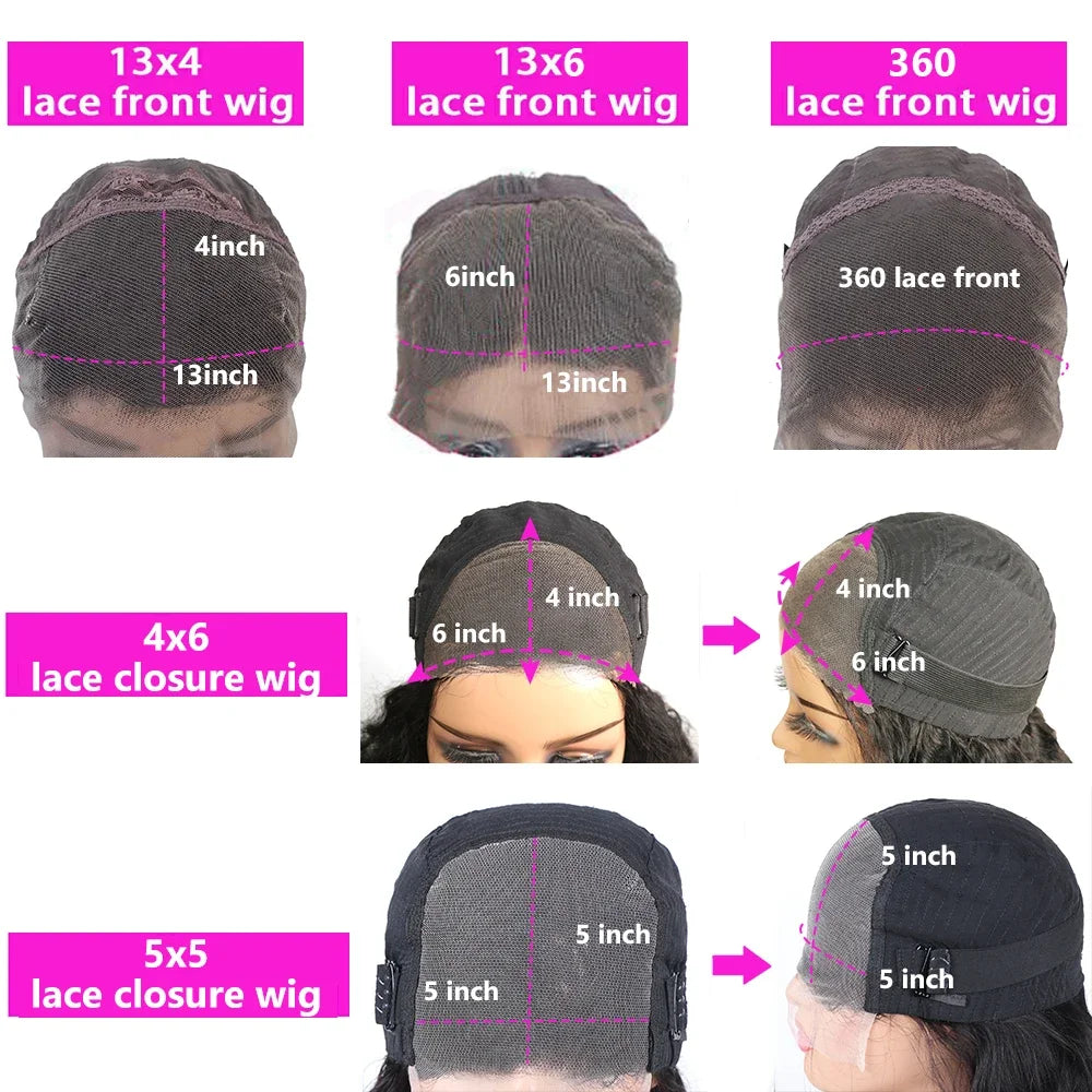 the CHLOE - 250 Density 30 40 Inch 13x6 Transparent HD Lace Frontal Body Wave Wigs, Human Hair Remy 13x4 Lace Front Wig for Women