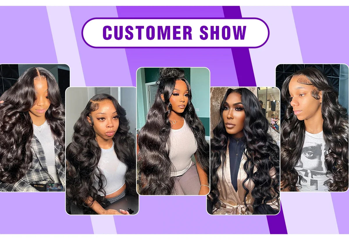 the CHLOE - 250 Density 30 40 Inch 13x6 Transparent HD Lace Frontal Body Wave Wigs, Human Hair Remy 13x4 Lace Front Wig for Women