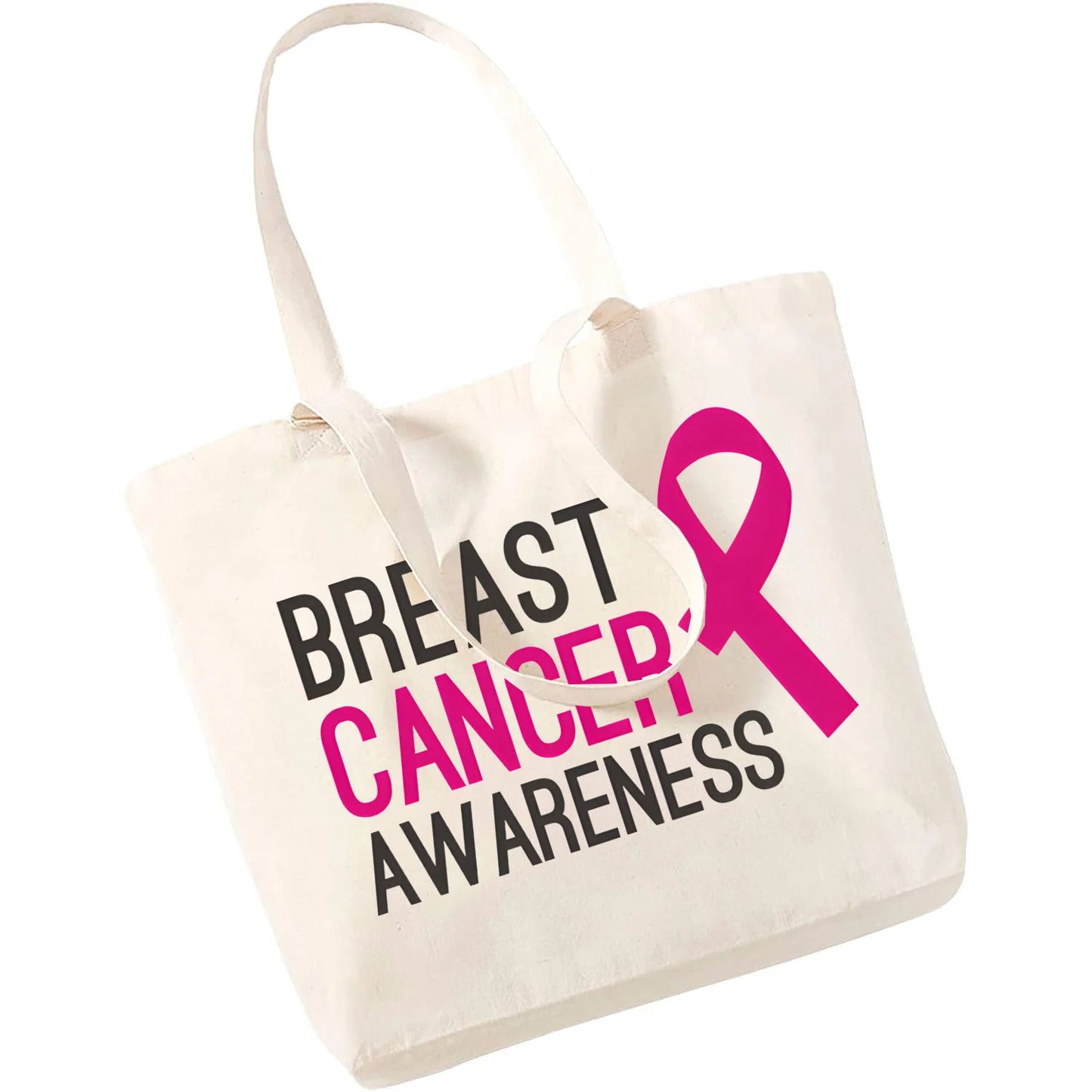 the TOTE - Breast Cancer Awareness Reusable Shopping Bag Large Top Handle Handbags