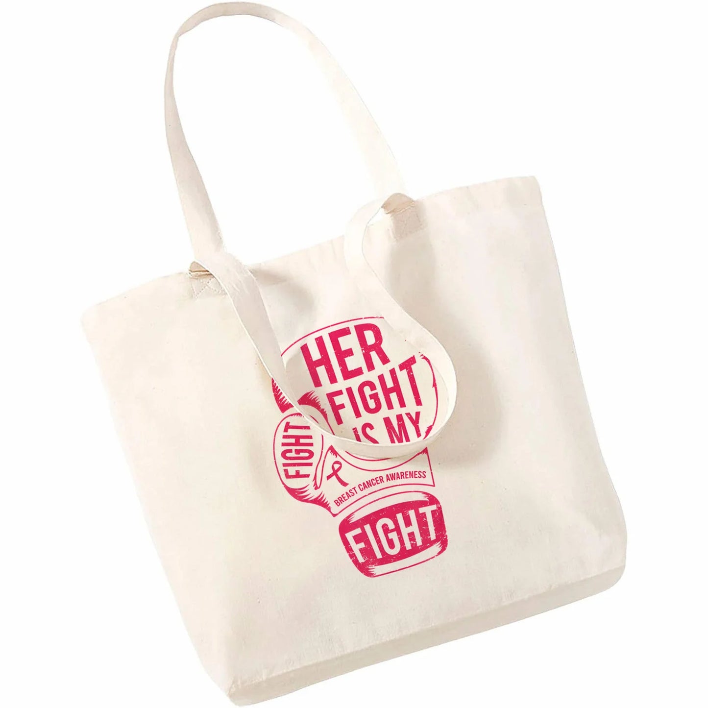 the TOTE - Breast Cancer Awareness Reusable Shopping Bag Large Top Handle Handbags