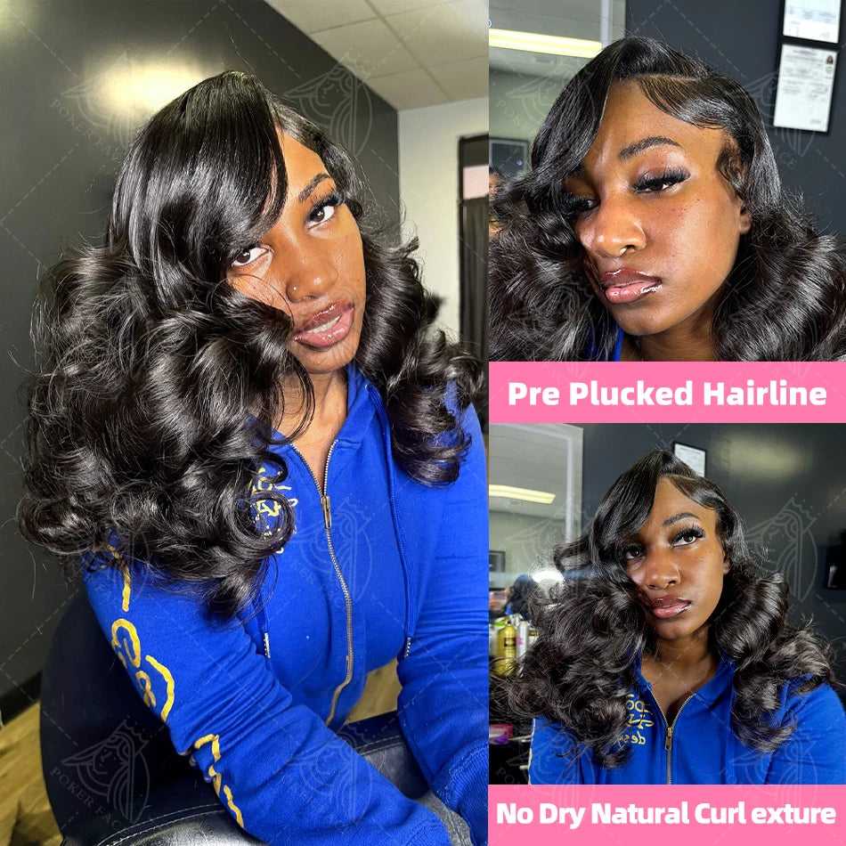 the BODY WAVE - Brazilian Body Wave Short Bob 13x4 13x6 HD Transparent Lace Front Human Hair Wigs, 5x5 High Density Pre-Plucked Lace Frontal Wig