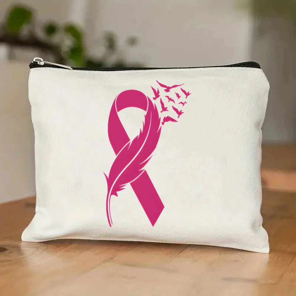 the TOTER - Pink Breast Cancer Awareness Printed Tote Women's Fashion