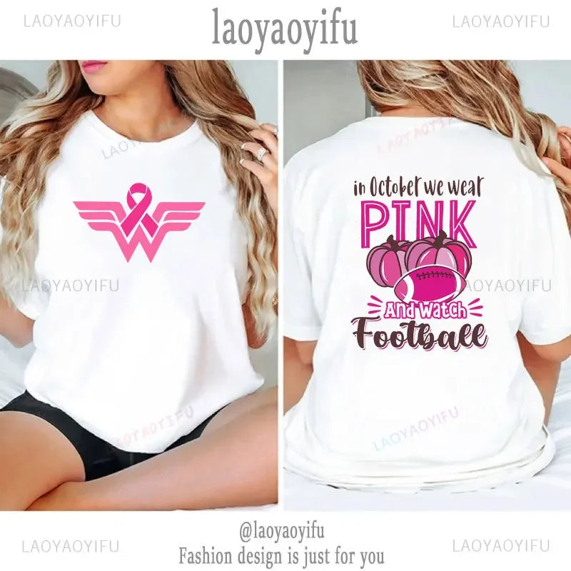 the WARRIOR COLLECTION - Breast Cancer Awareness Printed T-Shirts for Women