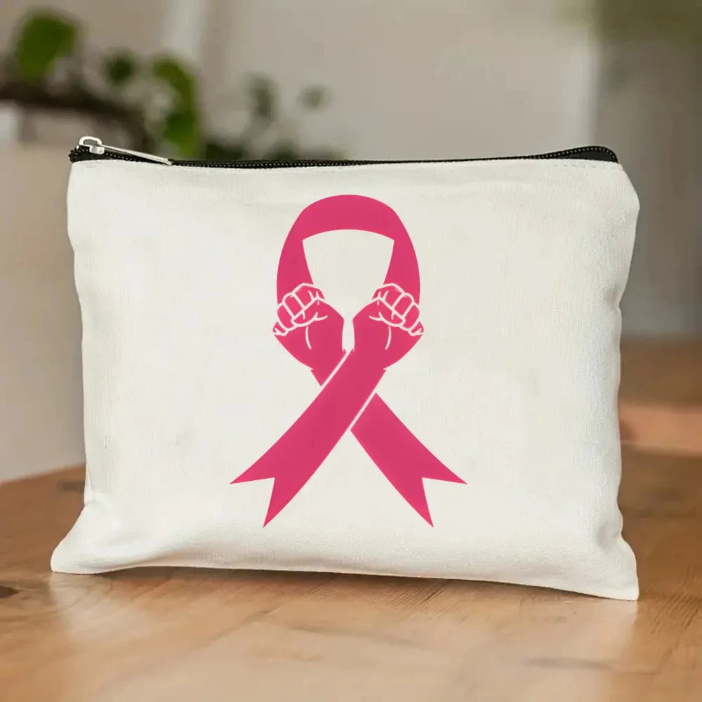 the TOTER - Pink Breast Cancer Awareness Printed Tote Women's Fashion