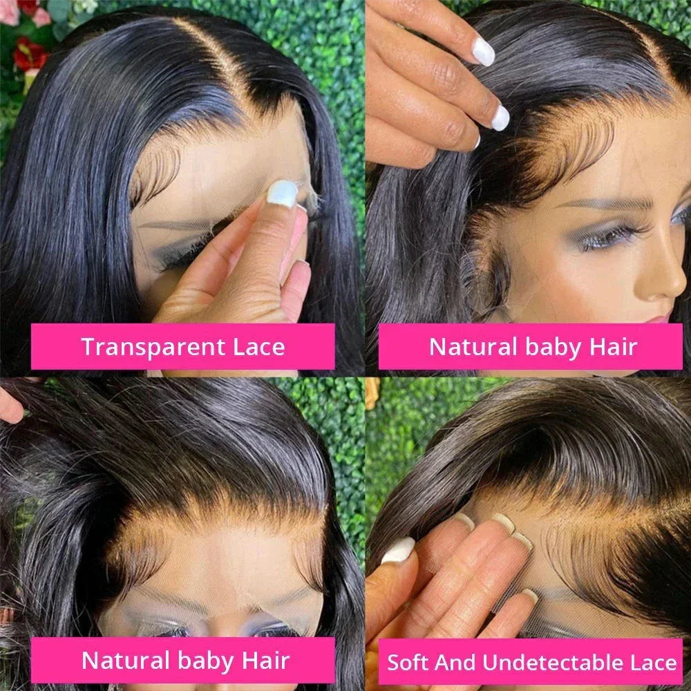 the CHLOE - 250 Density 30 40 Inch 13x6 Transparent HD Lace Frontal Body Wave Wigs, Human Hair Remy 13x4 Lace Front Wig for Women