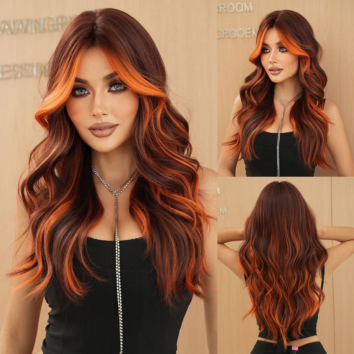 the X-WOMAN ROGUE - Layered Wig Synthetic Light Blue Wig for Women, Cosplay Resistant Fiber Highlight Blue Wavy Wigs with Fluffy Bangs