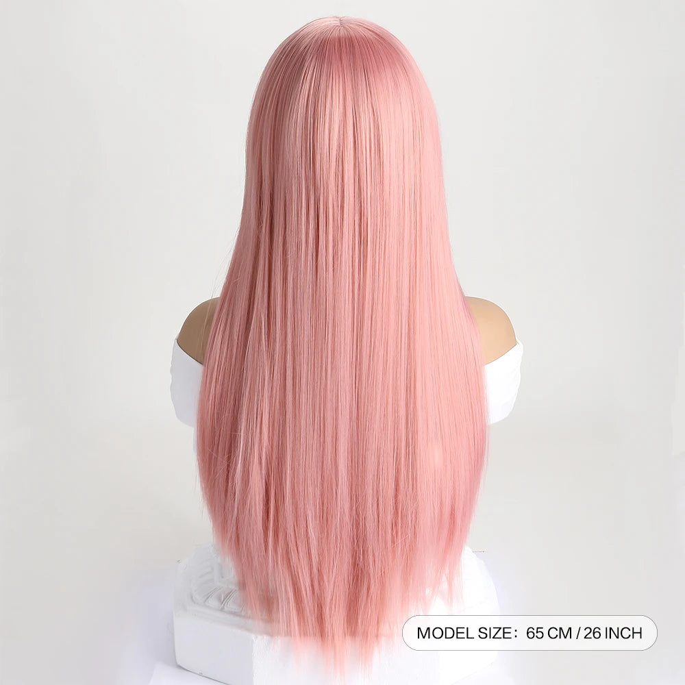 the GABRIELLE - 26Inch Color Wig, Long Straight Synthetic Wig for Women, Fashion Wig for for Daily Halloween Costume Party Cosplay 