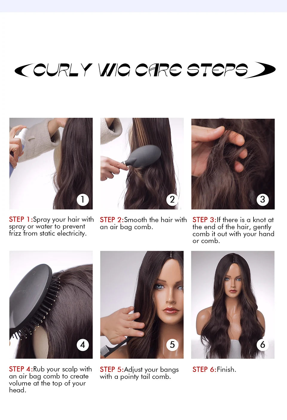 the RACHEL - Synthetic Light Brown Natural Medium Long Wavy Hair Wig with Bangs for Women, Heat Resistant Daily Cosplay Party Wigs