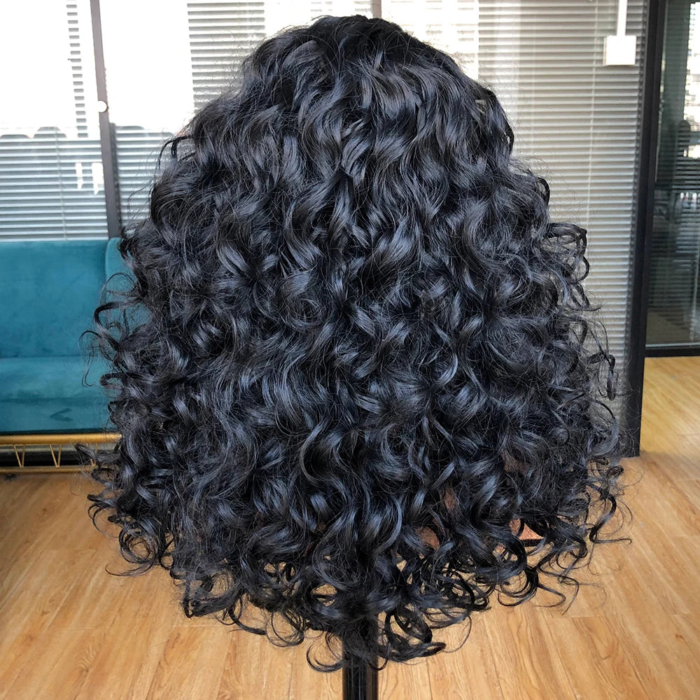 the CURLY SUE - Red Ginger Wig for Women, Long Curly Wave Wigs with Bangs, Copper Synthetic Wig, Natural Cosplay Party Heat Resistant Hair