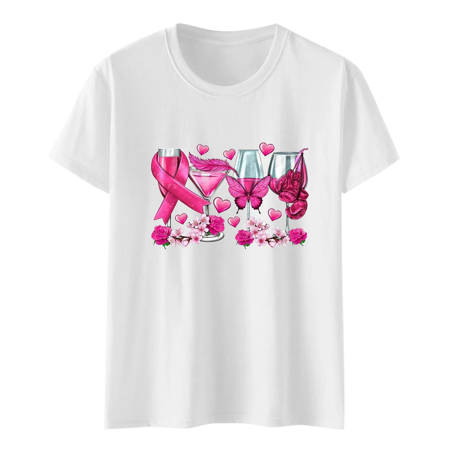 the CANCER CURE CHEERS - Breast Cancer Awareness Women T-Shirt