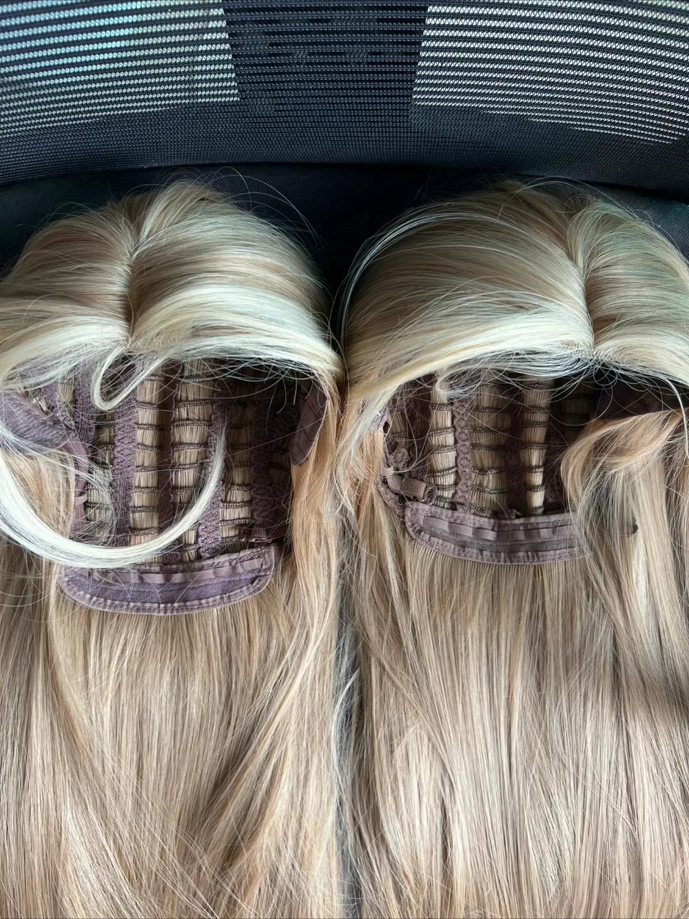 the STRAIGHT UP - Blonde Wig for Women, Long Straight Blonde Brown Wig, Asian American Lace Front Synthetic Wig for Daily Use Cosplay Ombre