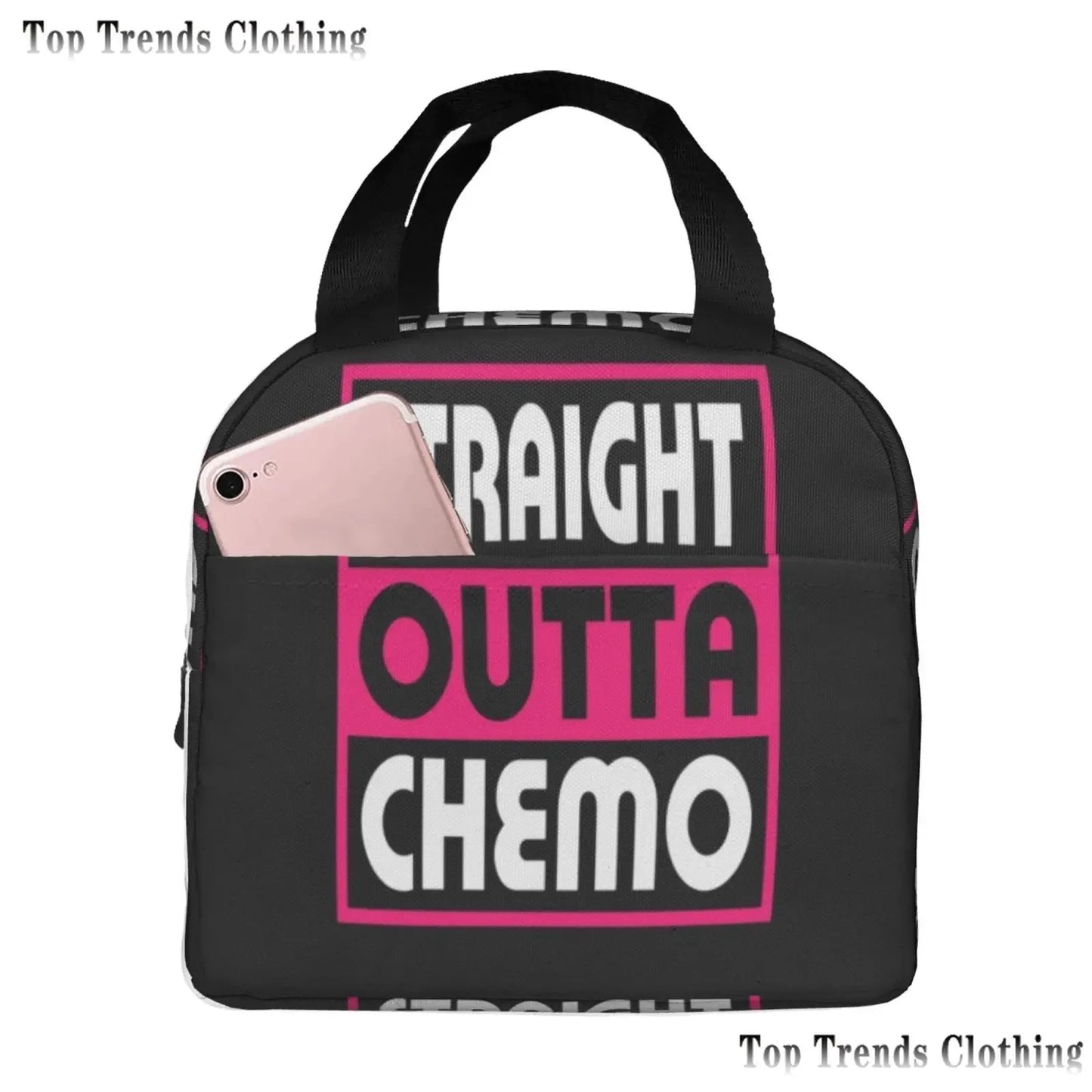the BOOBIE BAG - Pink Ribbon Breast Cancer Awareness Flag Insulated Lunch Bag