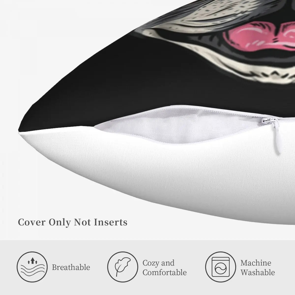 the PINK FRENCHIE - Breast Cancer Survivors French Bulldog Pillowcase