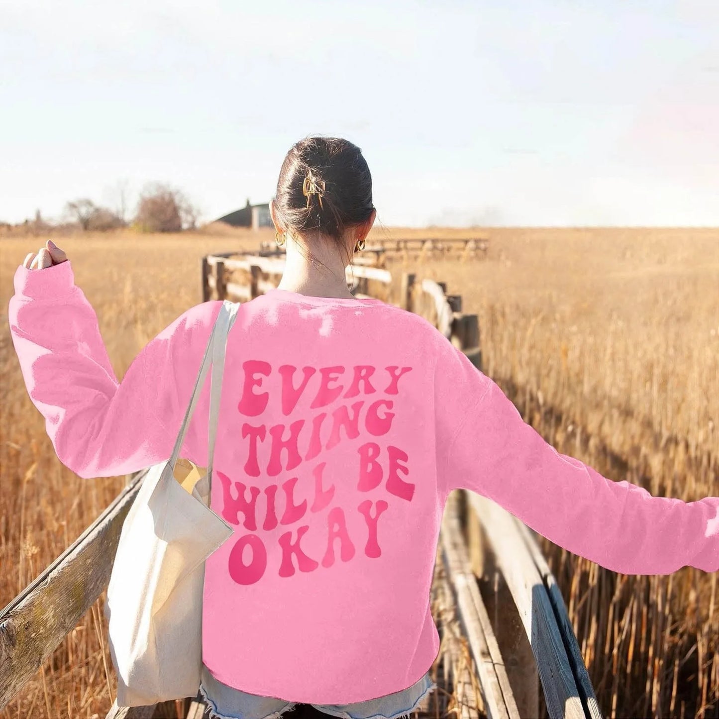 Autumn Hoodies For Women Long Sleeve Sweatshirt Casual Round Neck Loose Pullover Sudaderas Con Capucha Para Mujer