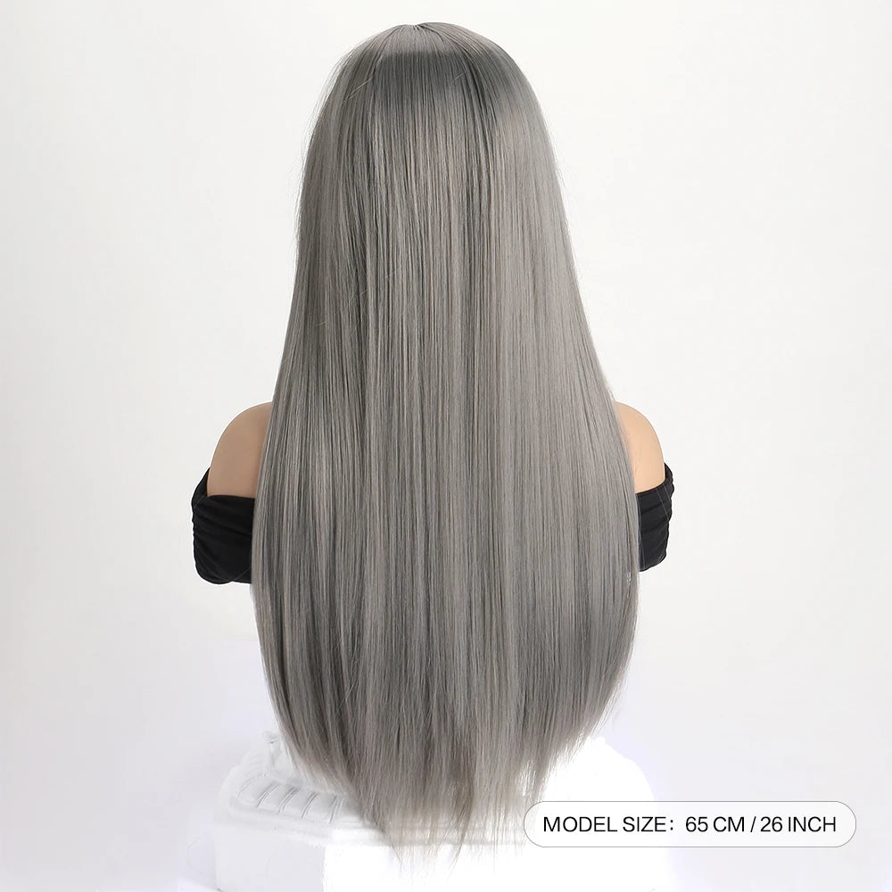 the GABRIELLE - 26Inch Color Wig, Long Straight Synthetic Wig for Women, Fashion Wig for for Daily Halloween Costume Party Cosplay 