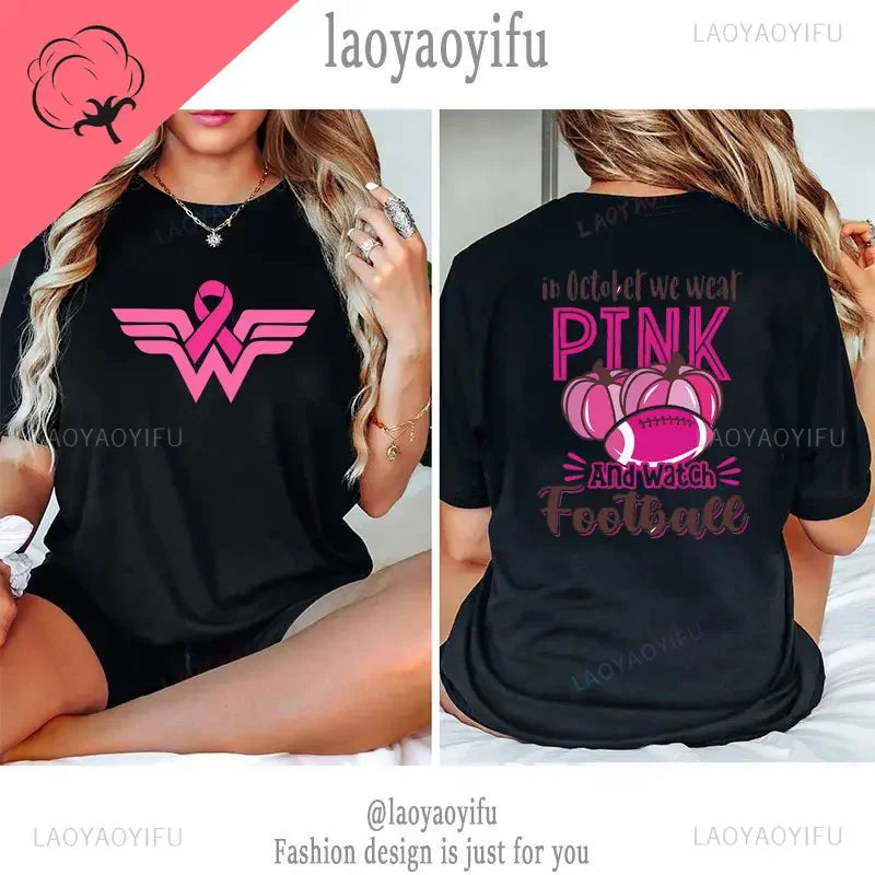 the WARRIOR COLLECTION - Breast Cancer Awareness Printed T-Shirts for Women