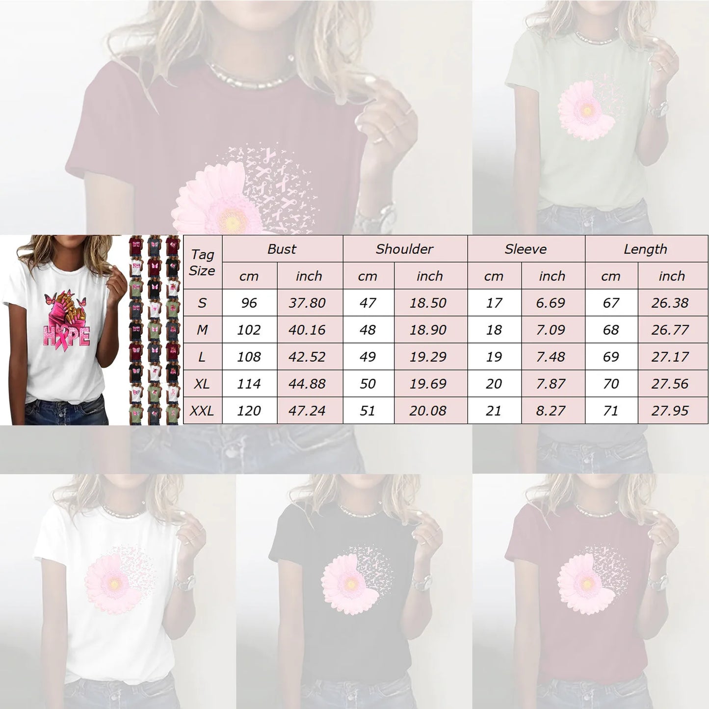 the CANCER CURE CHEERS - Breast Cancer Awareness Women T-Shirt