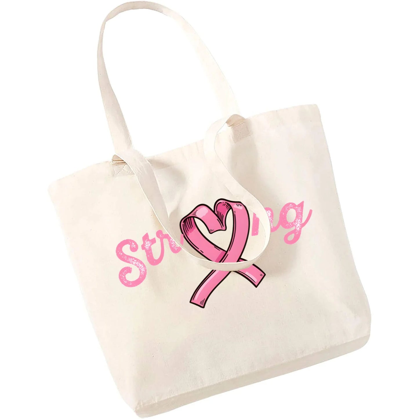 the TOTE - Breast Cancer Awareness Reusable Shopping Bag Large Top Handle Handbags