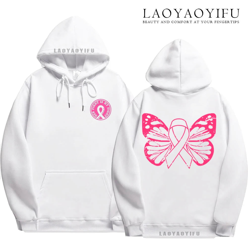 Family Pack Pink Awareness Ribbon Hoodies Survivor Support Winter Collection Spring and Autumn Pink Ribbon Breast Cancer Gifts