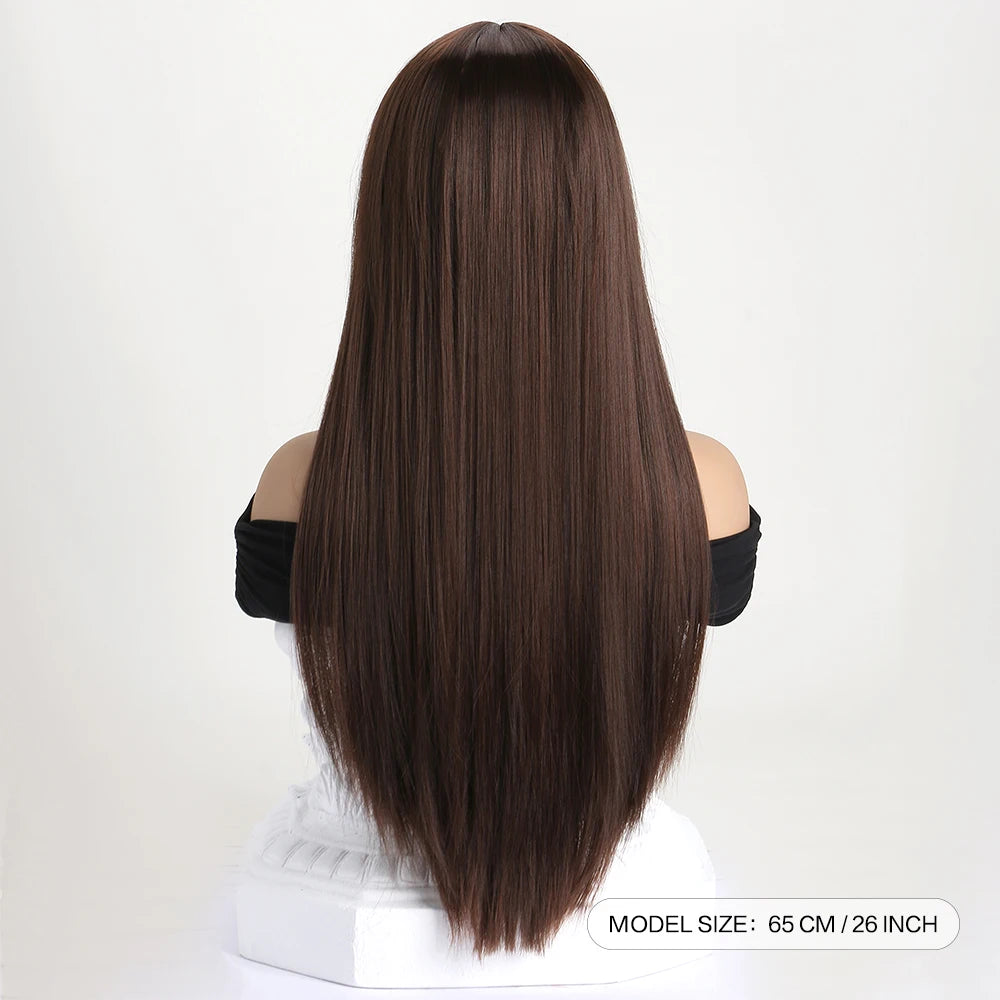 the GABRIELLE - 26Inch Color Wig, Long Straight Synthetic Wig for Women, Fashion Wig for for Daily Halloween Costume Party Cosplay 