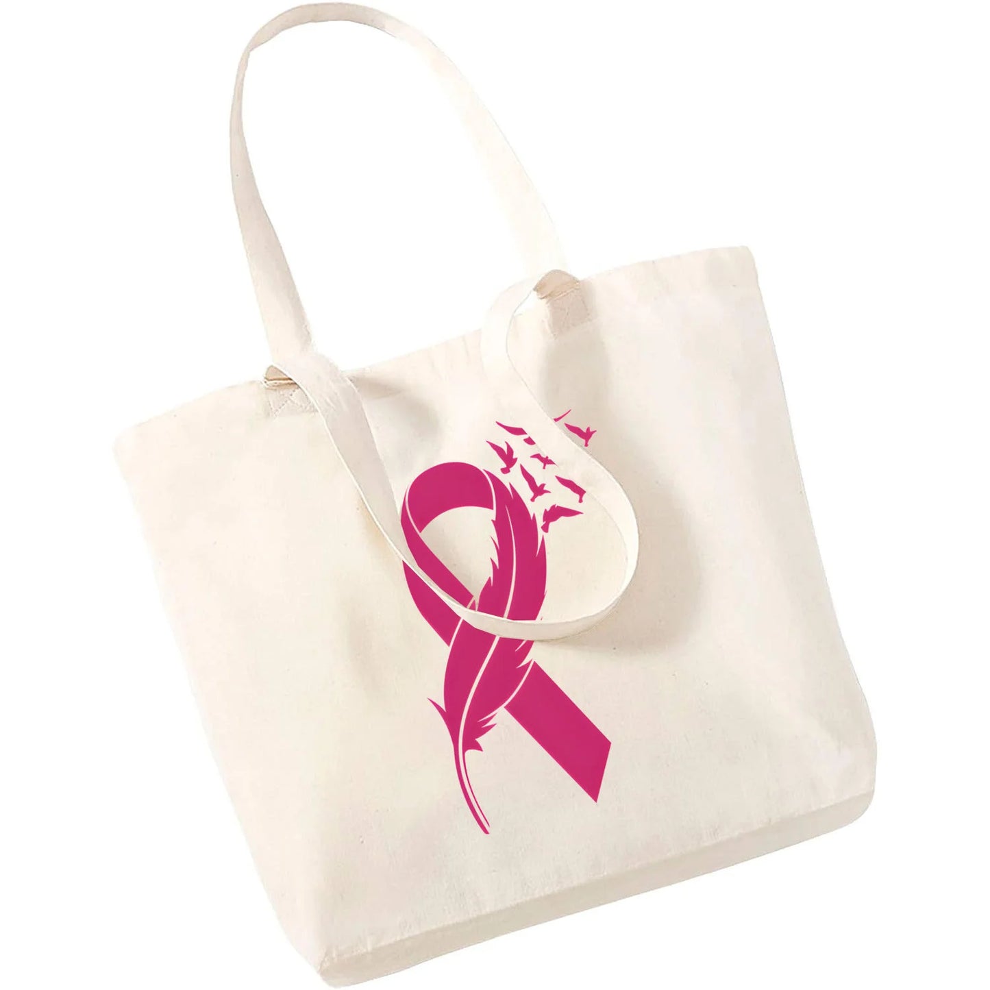 the TOTE - Breast Cancer Awareness Reusable Shopping Bag Large Top Handle Handbags