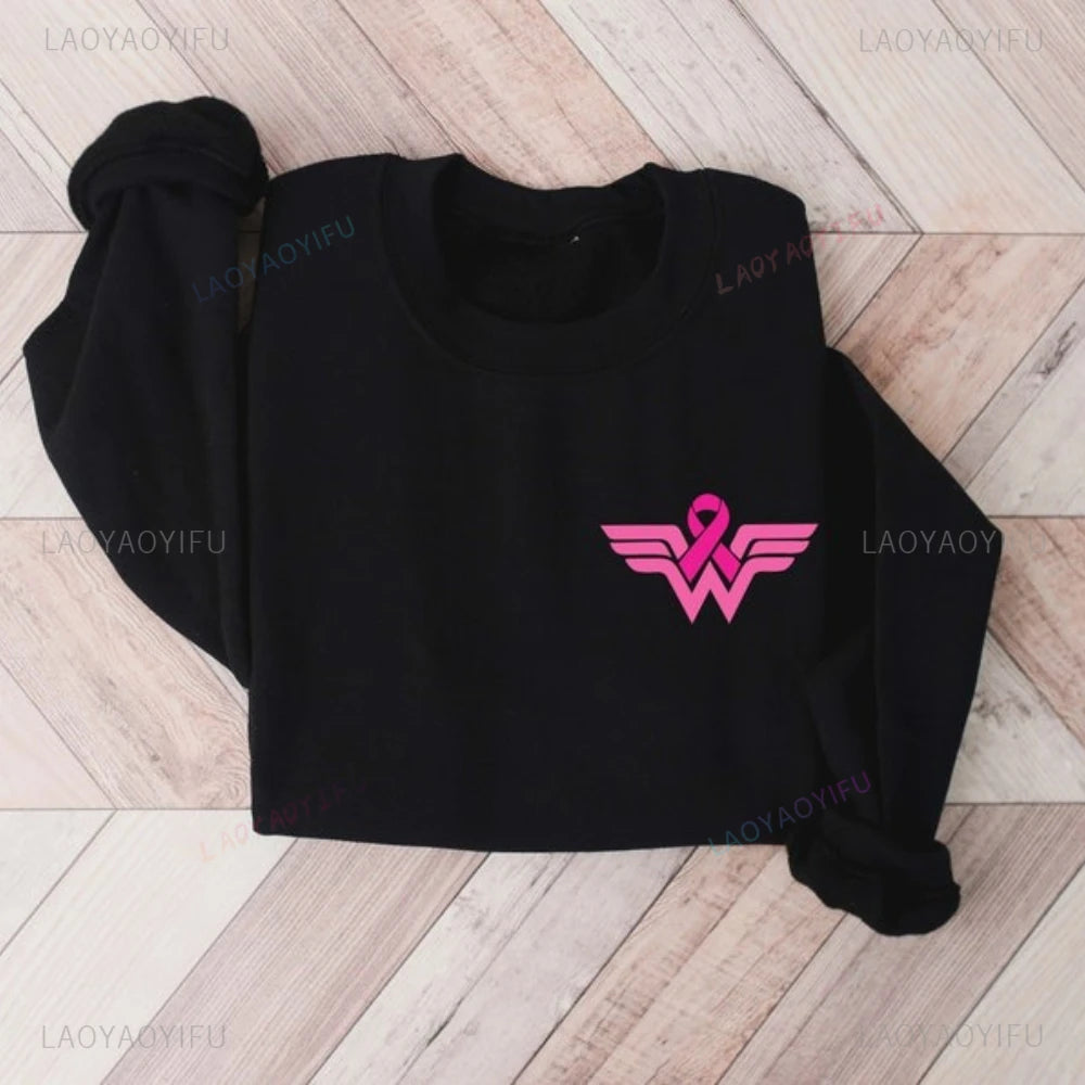 Breast Cancer Awareness Pink Day Sweatshirt Pink Ribbon Support The Fighters Admire The Survivors Hoodies Woman Man Hooded