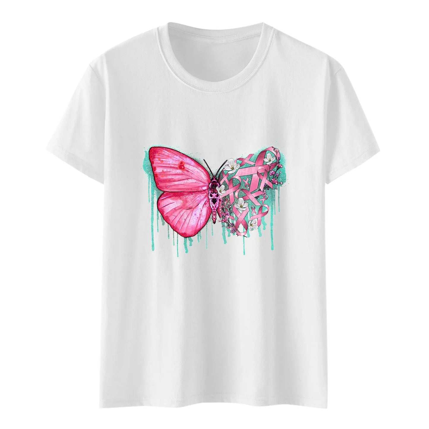 the CANCER CURE CHEERS - Breast Cancer Awareness Women T-Shirt