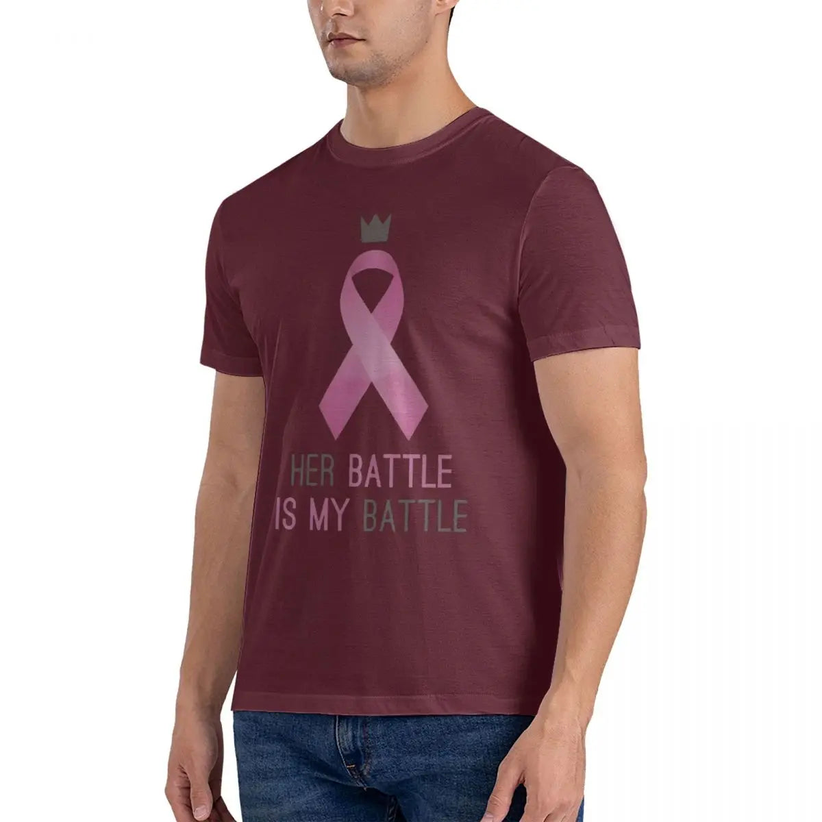 the HER BATTLE - Breast Cancer Awareness T-Shirt