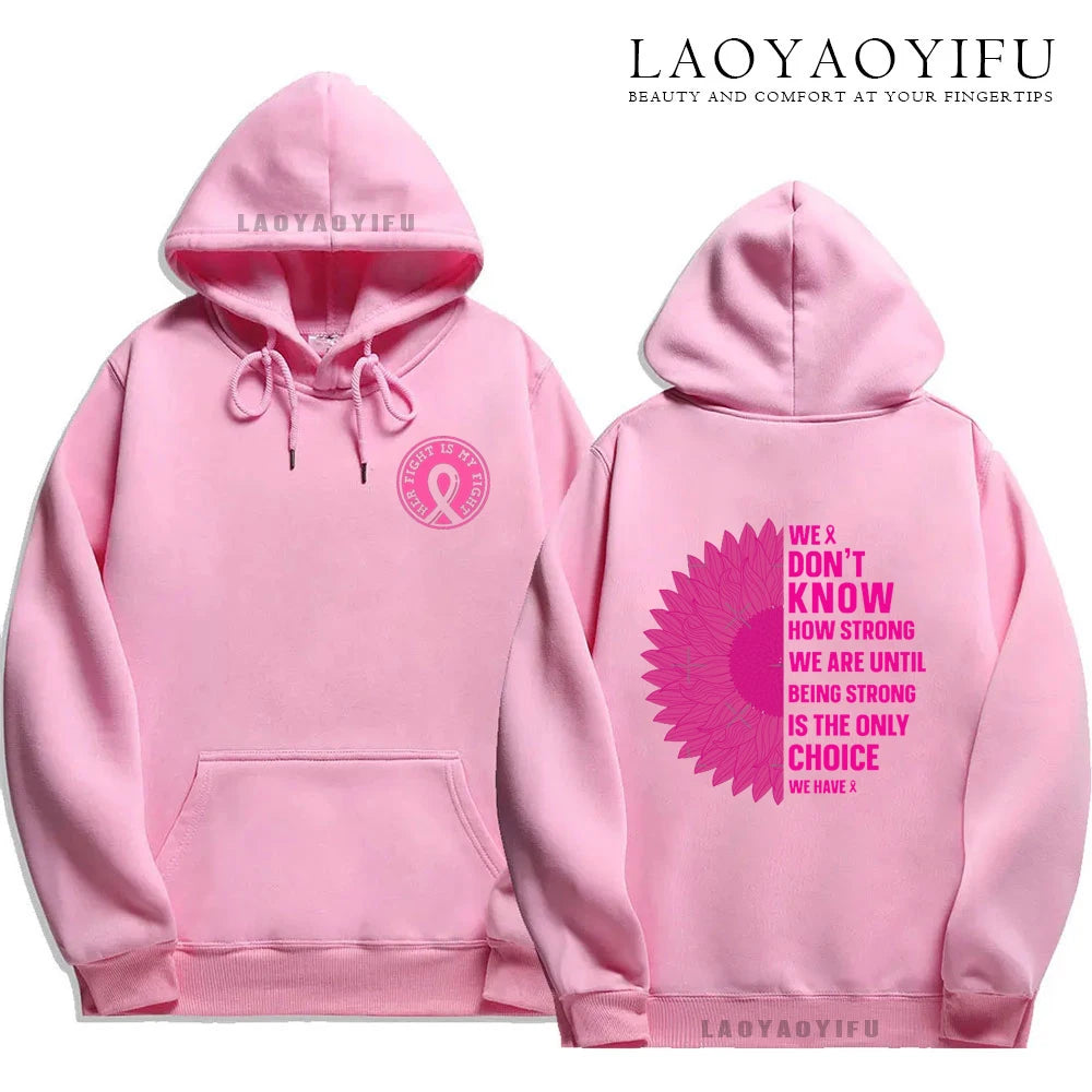 Family Pack Pink Awareness Ribbon Hoodies Survivor Support Winter Collection Spring and Autumn Pink Ribbon Breast Cancer Gifts