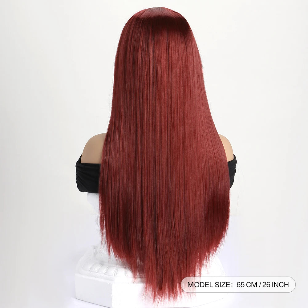 the GABRIELLE - 26Inch Color Wig, Long Straight Synthetic Wig for Women, Fashion Wig for for Daily Halloween Costume Party Cosplay 