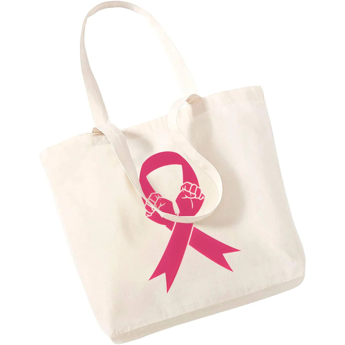 the TOTE - Breast Cancer Awareness Reusable Shopping Bag Large Top Handle Handbags