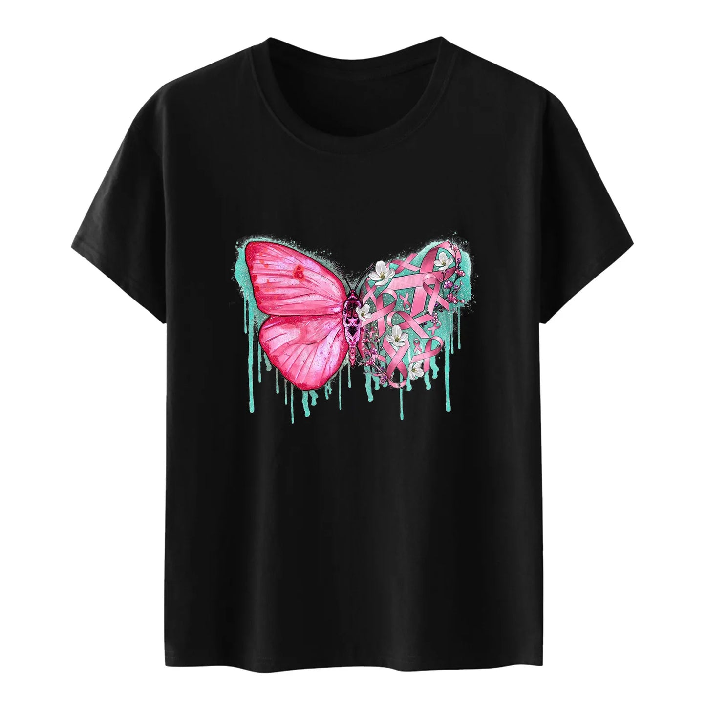 the CANCER CURE CHEERS - Breast Cancer Awareness Women T-Shirt