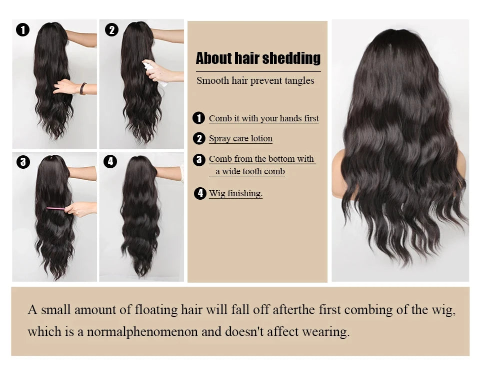 the HOT GIRL CLUB - Long Straight Synthetic Wigs, Air Bangs Natural Heat-Resistant Hair, Women Daily Halloween/Cosplay Party Full Head Cover