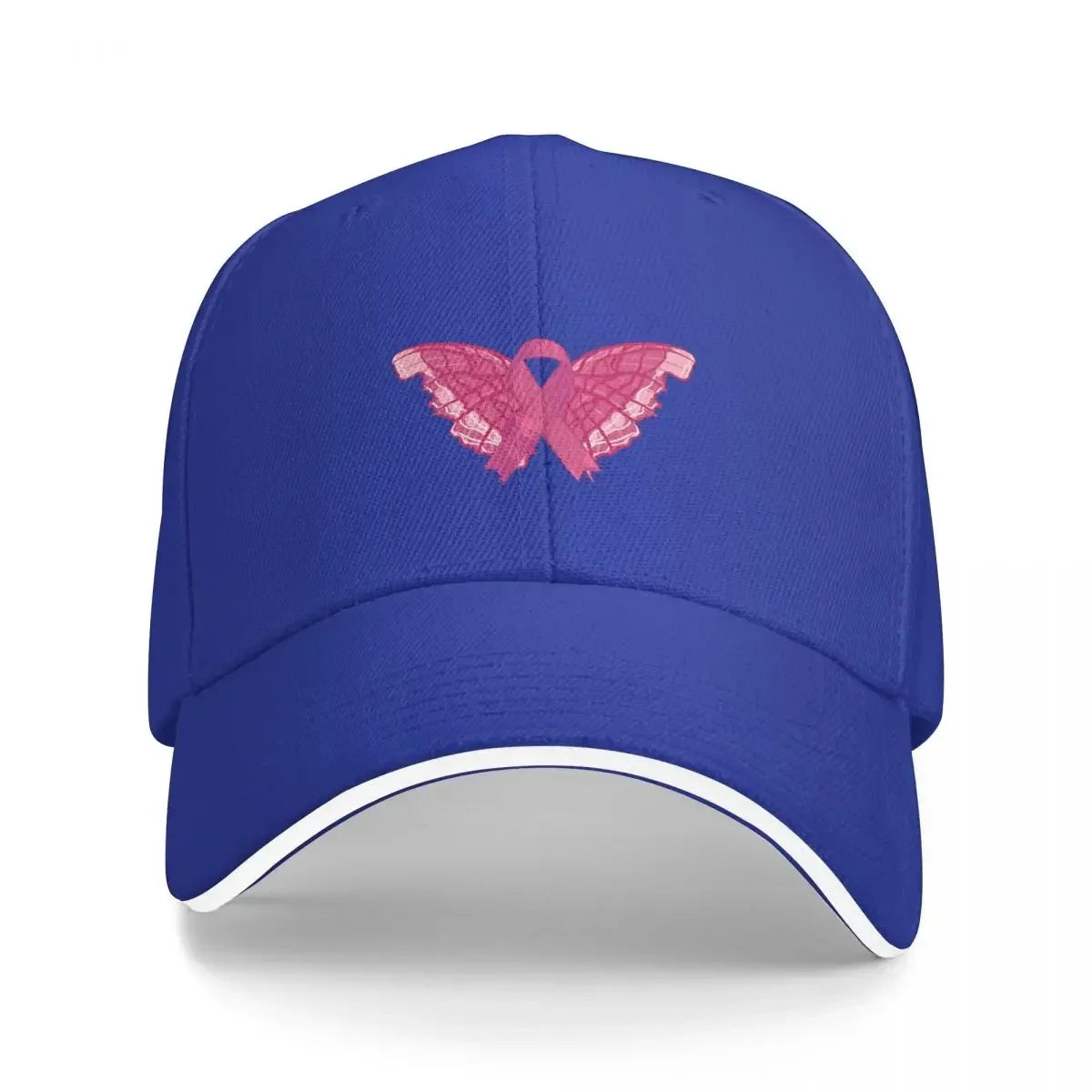 the BUTTERFLY RIBBON - Pink Ribbon Breast Cancer Awareness Baseball Caps, Fashion Men/Women Hats. Outdoor Adjustable Casual Cap, Sports Baseball Hat