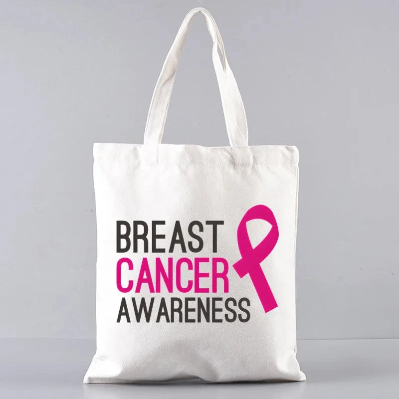 the TOTER - Pink Breast Cancer Awareness Printed Tote Women's Fashion