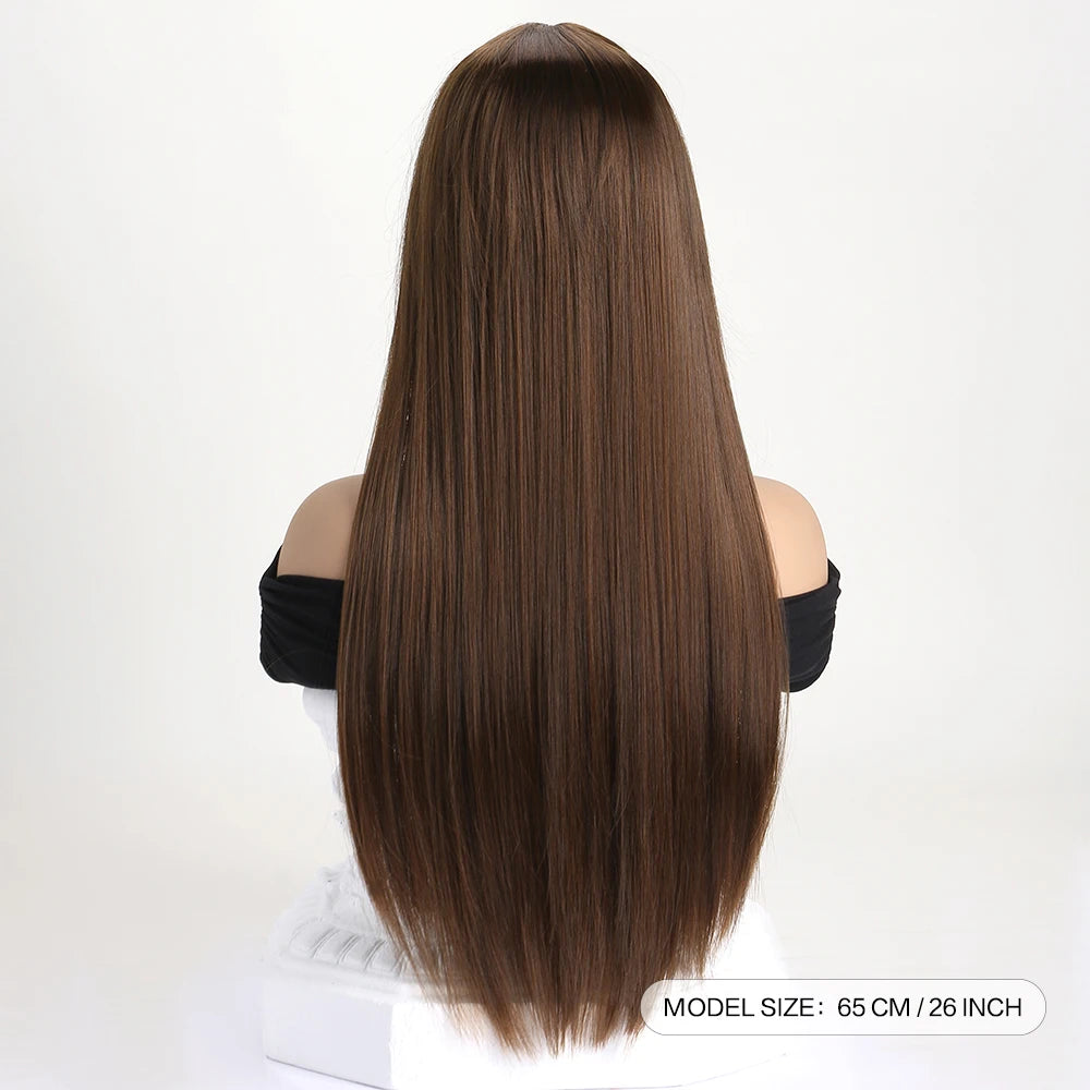 the GABRIELLE - 26Inch Color Wig, Long Straight Synthetic Wig for Women, Fashion Wig for for Daily Halloween Costume Party Cosplay 