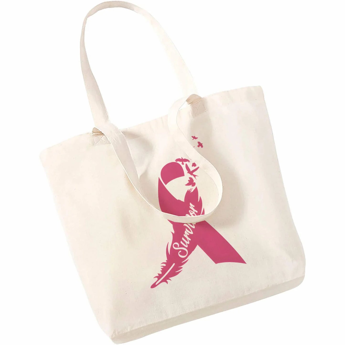 the TOTE - Breast Cancer Awareness Reusable Shopping Bag Large Top Handle Handbags