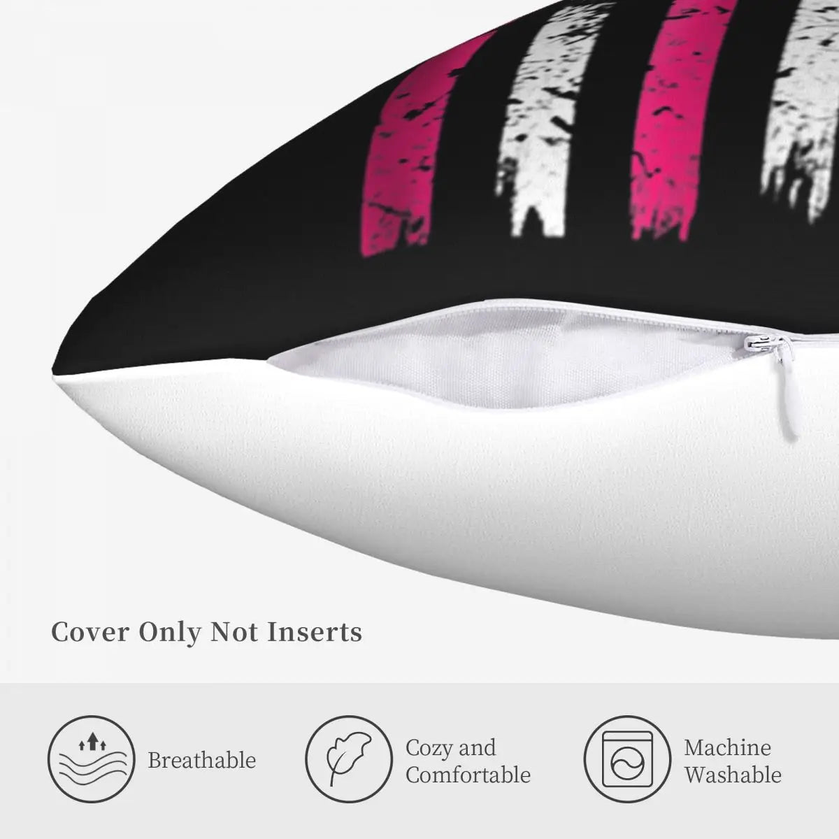 the SURVIVOR PILLOWCASE - Breast Cancer Survivor Bold Pink Ribbon Pillowcase